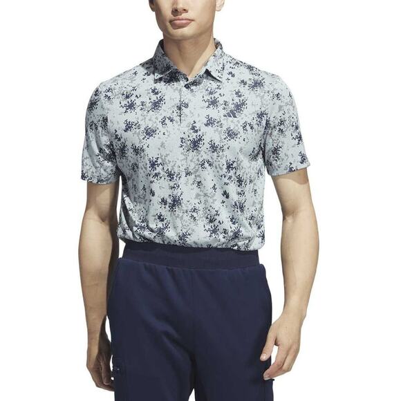 Adidas Burst Jacquard Golf Polo Light Blue Medium NWT - Picture 1 of 12